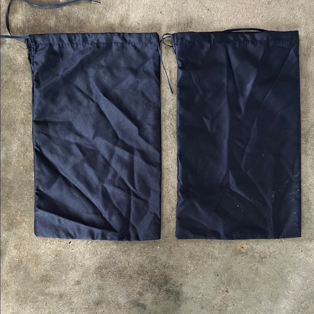 Authentic Prada Navy Nylon Drawstring Dust Bags - Pair